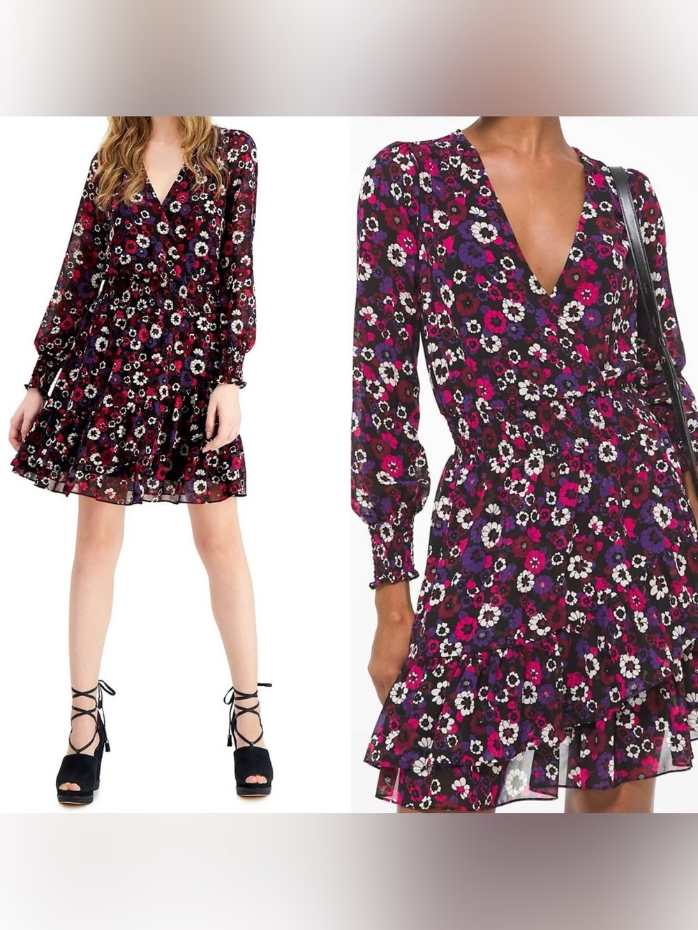 Michael Michael Kors Floral Smocked Dress Size M